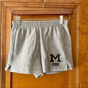 NWT PINK by Victoria’s Secret University of Michigan Shorts Sz Small Retails $37